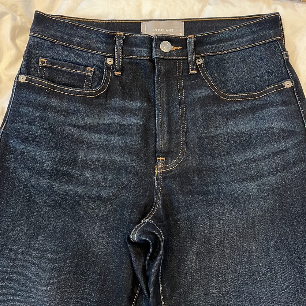 Everlane High Rise Skinny Jean, Size 27, Ankle length, Dark Indigo, Like New